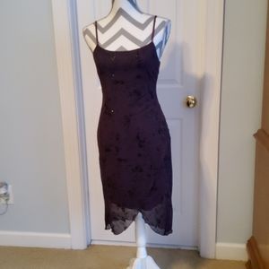 City Triangles deep purple adjustable strap dress